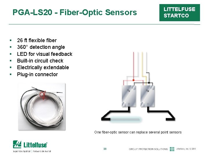 PGA-LS 20 - Fiber-Optic Sensors § § § LITTELFUSE STARTCO 26 ft flexible fiber