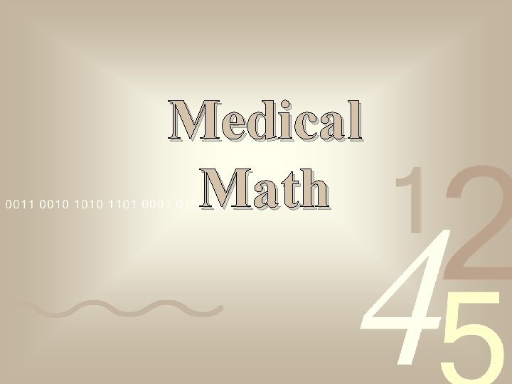 Medical Math 