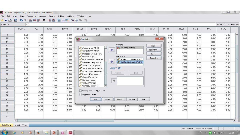 Cross-Tabulation (Cont. ) 