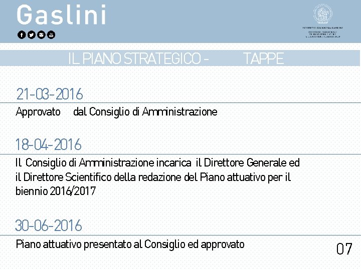 IL PIANO STRATEGICO - TAPPE 21 -03 -2016 Approvato dal Consiglio di Amministrazione 18 IL PIANO STRATEGICO - TAPPE 21 -03 -2016 Approvato dal Consiglio di Amministrazione 18