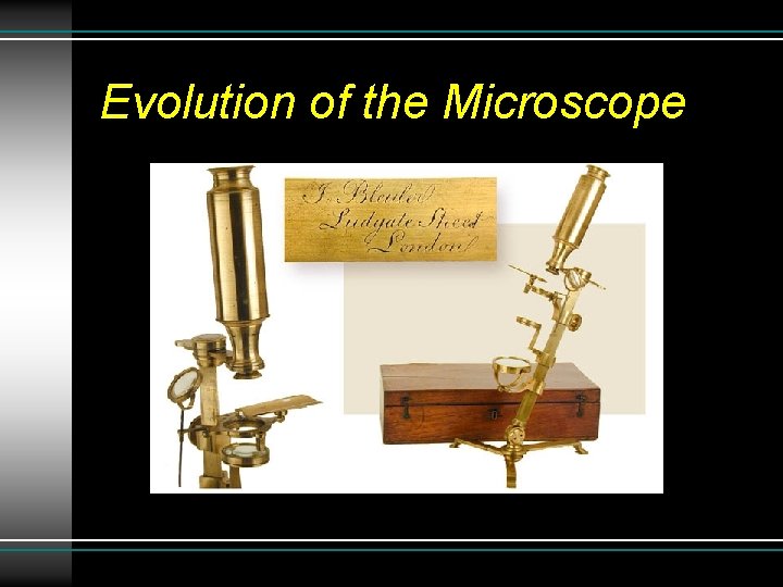 Evolution of the Microscope Evolution of the Microscope