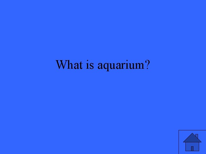 What is aquarium? 