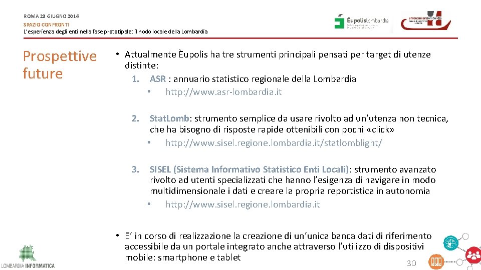 ROMA 23 GIUGNO 2016 SPAZIO CONFRONTI L’esperienza degli enti nella fase prototipale: il nodo