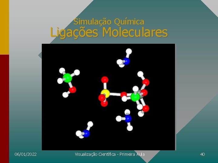 Simulação Química Ligações Moleculares 06/01/2022 Visualização Científica - Primeira Aula 40 