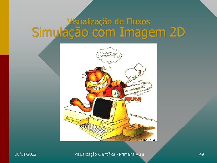 Visualização de Fluxos Simulação com Imagem 2 D 06/01/2022 Visualização Científica - Primeira Aula