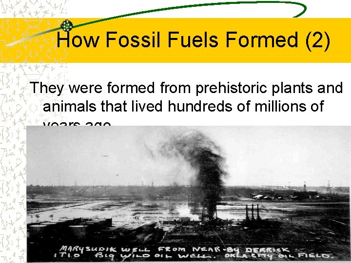 How Fossil Fuels Formed (2) They were formed from prehistoric plants and animals that