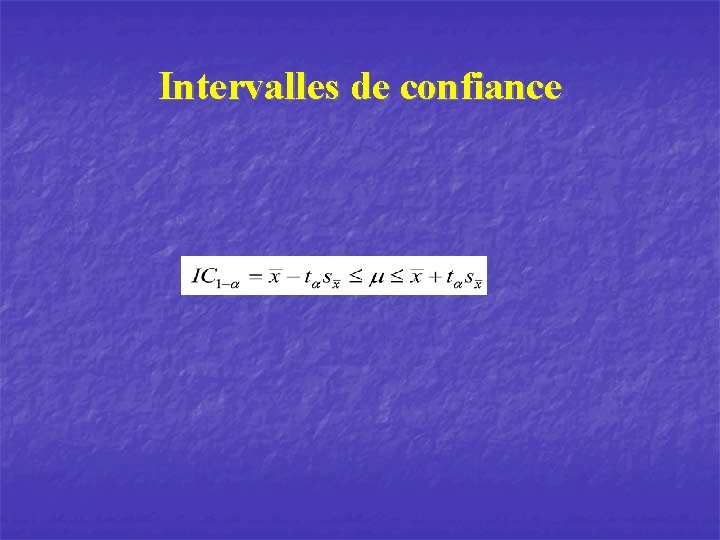 Intervalles de confiance 