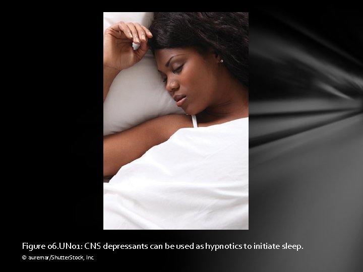 Figure 06. UN 01: CNS depressants can be used as hypnotics to initiate sleep.