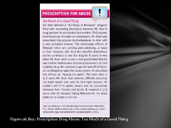 Figure 06. B 01: Prescription Drug Abuse: Too Much of a Good Thing 