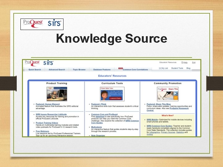 Knowledge Source 