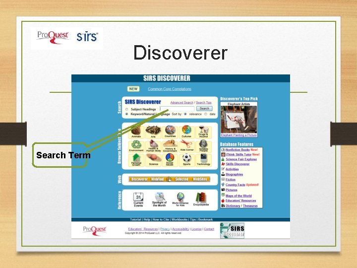 Discoverer Search Term 