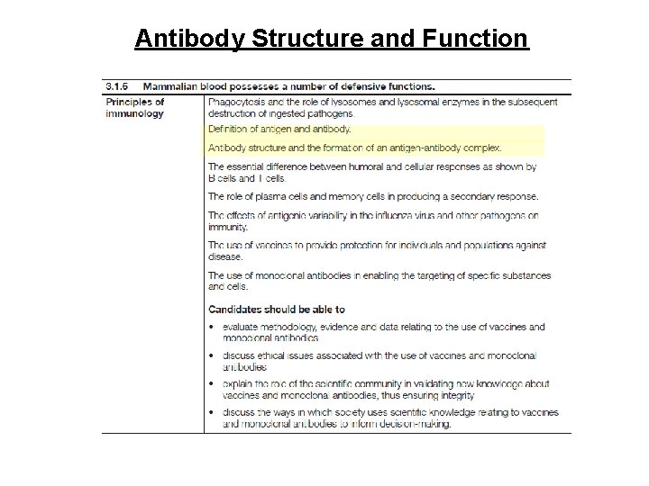 Antibody Structure and Function 