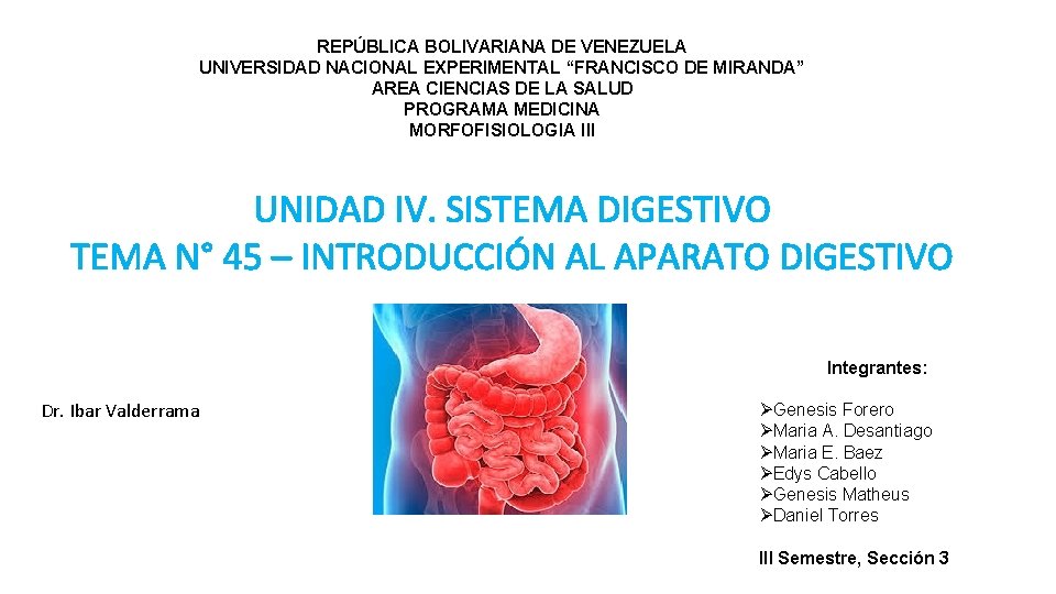 REPÚBLICA BOLIVARIANA DE VENEZUELA UNIVERSIDAD NACIONAL EXPERIMENTAL “FRANCISCO DE MIRANDA” AREA CIENCIAS DE LA