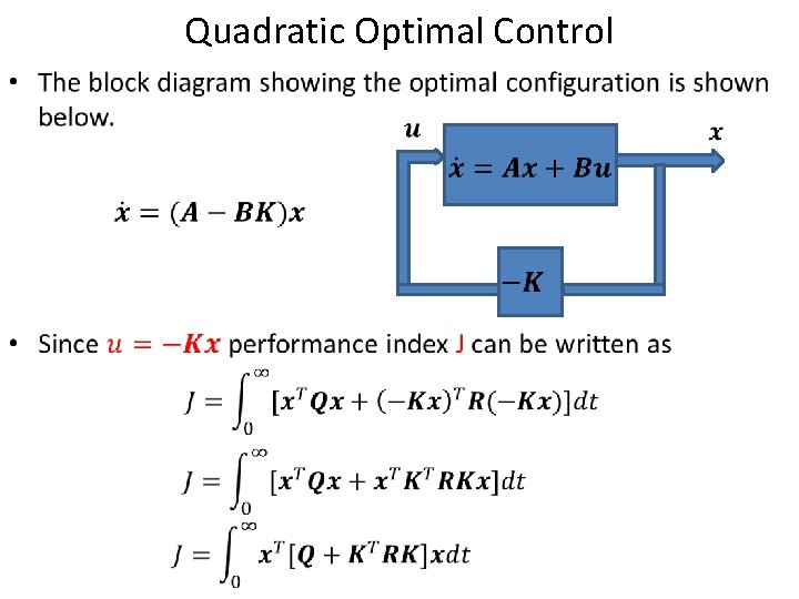 Quadratic Optimal Control • 