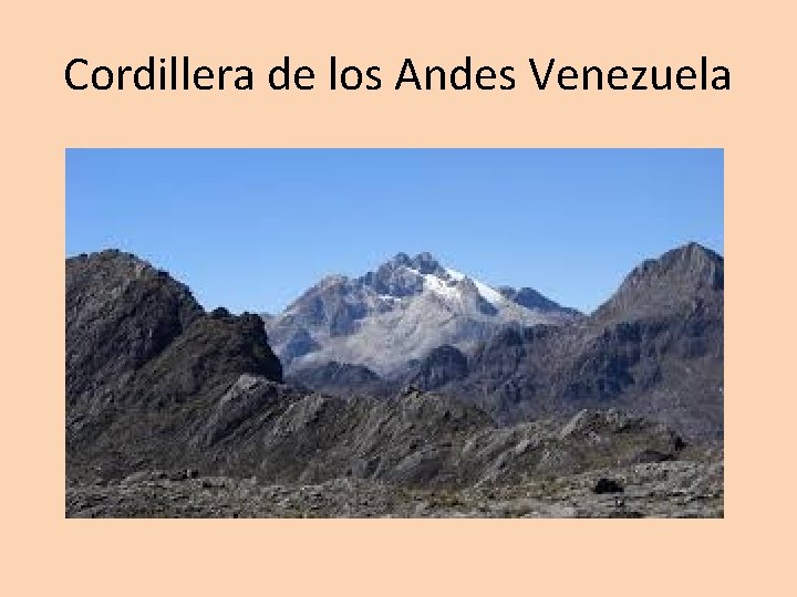 Cordillera de los Andes Venezuela 