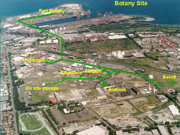 Botany Site Port Botany Huntsman Alkathene Alkatuff On site storage Basell Olefines 