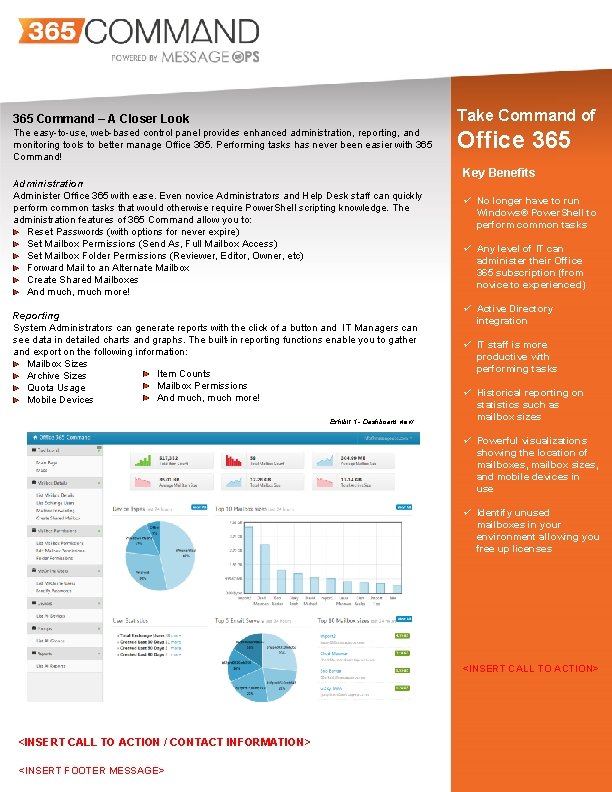 365 Command – A Closer Look Take Command of The easy-to-use, web-based control panel