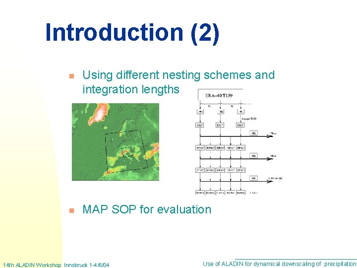 Introduction (2) n n Using different nesting schemes and integration lengths MAP SOP for