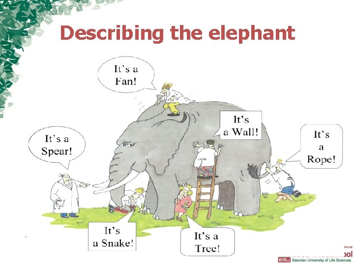 Describing the elephant 28 May 2013 Conference JRC & Estonia Describing the elephant 28 May 2013 Conference JRC & Estonia