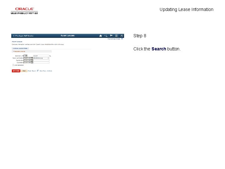 Updating Lease Information Step 8 Click the Search button. 