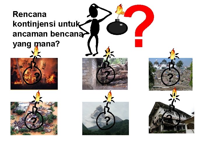 ? Rencana kontinjensi untuk ancaman bencana yang mana? ? ? 