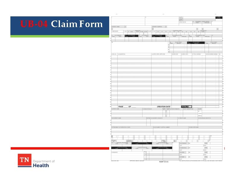 UB-04 Claim Form 