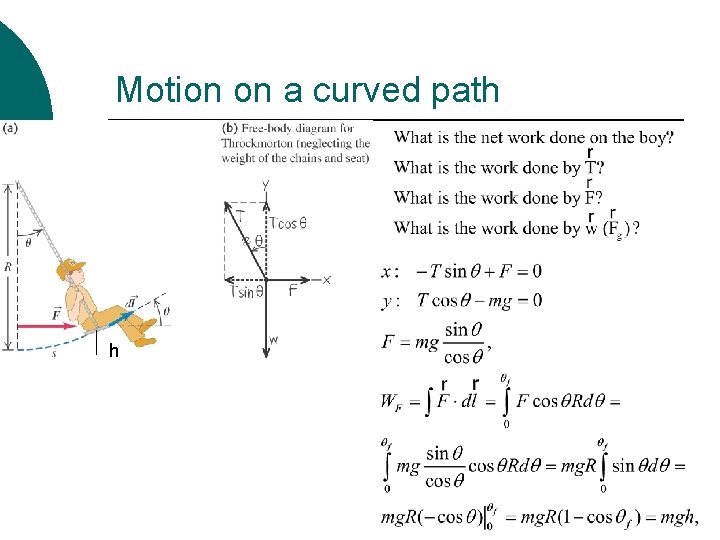 Motion on a curved path h 