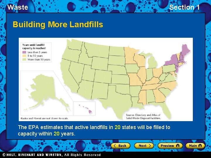 Waste Section 1 Building More Landfills The EPA estimates that active landfills in 20