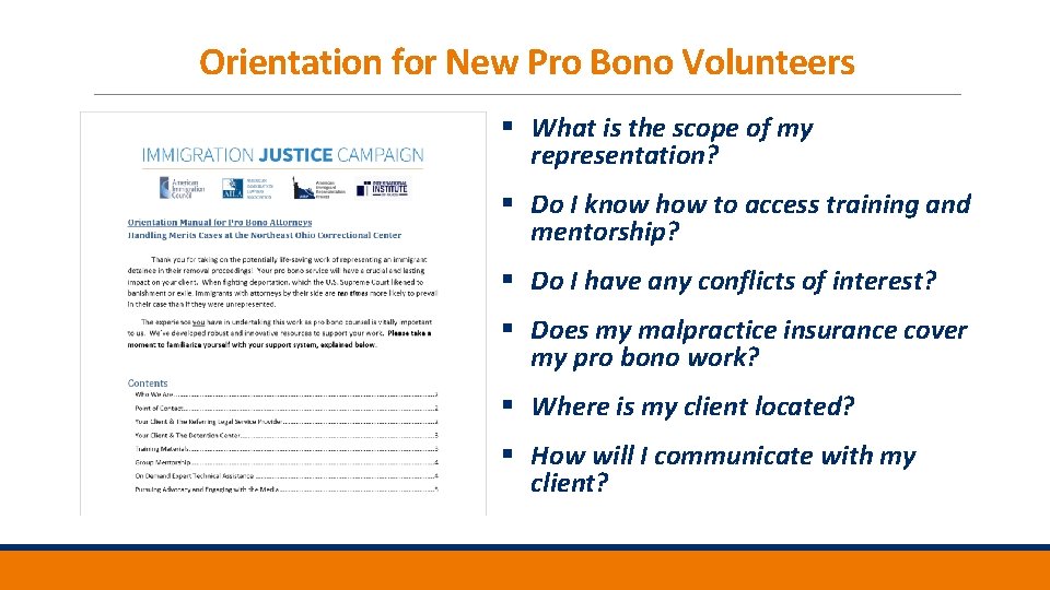 Orientation for New Pro Bono Volunteers § What is the scope of my representation?