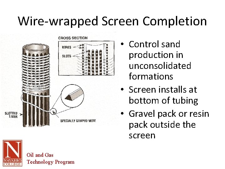 Wire-wrapped Screen Completion • Control sand production in unconsolidated formations • Screen installs at