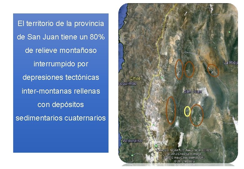 El territorio de la provincia de San Juan tiene un 80% de relieve montañoso