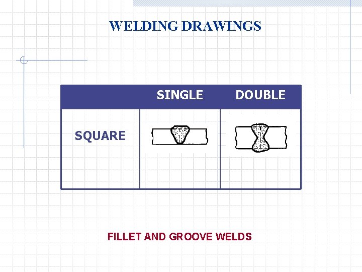 WELDING DRAWINGS SINGLE DOUBLE SQUARE FILLET AND GROOVE WELDS 