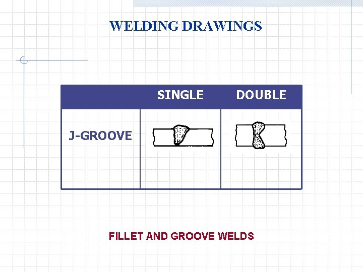 WELDING DRAWINGS SINGLE DOUBLE J-GROOVE FILLET AND GROOVE WELDS 