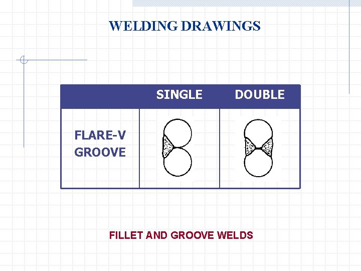 WELDING DRAWINGS SINGLE DOUBLE FLARE-V GROOVE FILLET AND GROOVE WELDS 