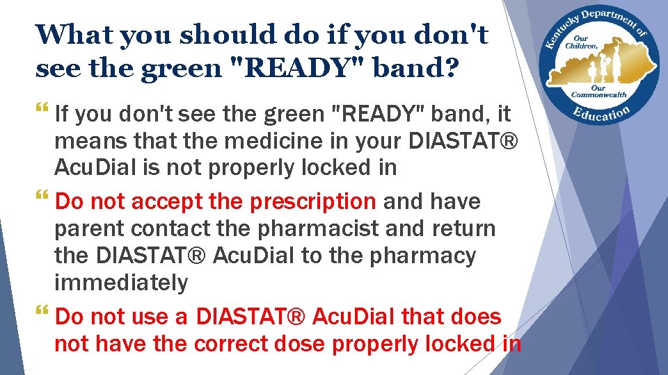 What you should do if you don't see the green "READY" band? } If