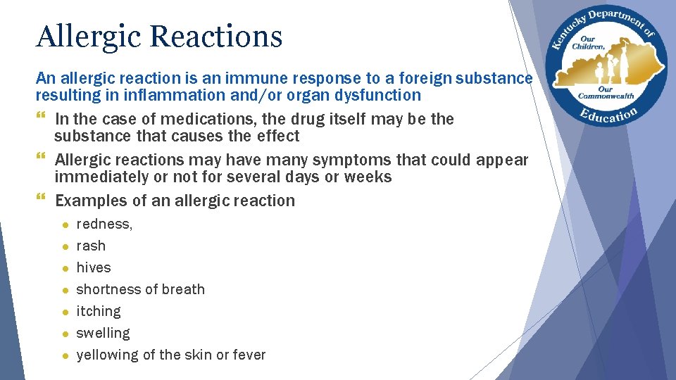 Allergic Reactions An allergic reaction is an immune response to a foreign substance resulting