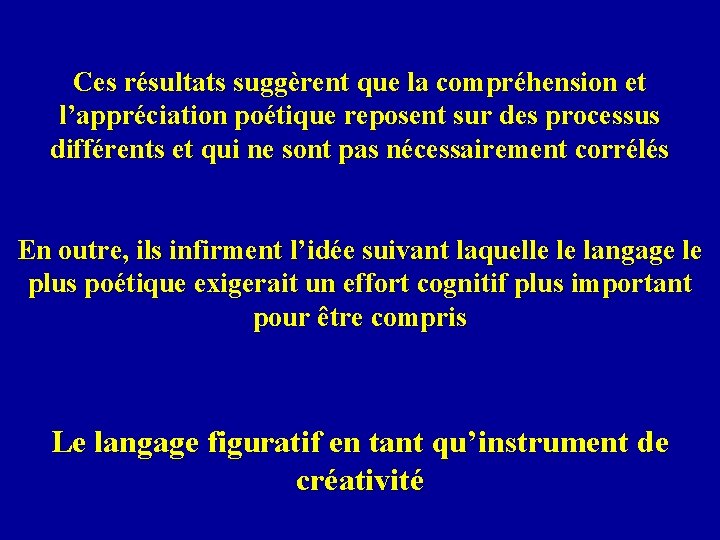 Ces résultats suggèrent que la compréhension et l’appréciation poétique reposent sur des processus différents