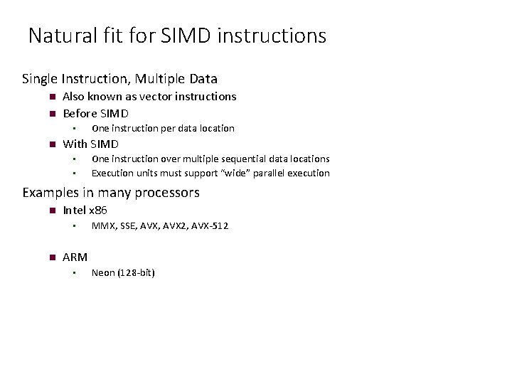 Simd Floating Point Floating Point and SIMD CSCI 370 Computer Architecture