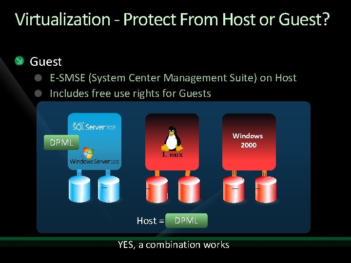 Virtualization - Protect From Host or Guest? Guest E-SMSE (System Center Management Suite) on Virtualization - Protect From Host or Guest? Guest E-SMSE (System Center Management Suite) on