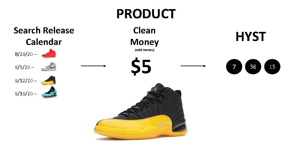 PRODUCT Search Release Calendar Clean Money 8/29/20 – $5 HYST (add money) 9/5/20 –
