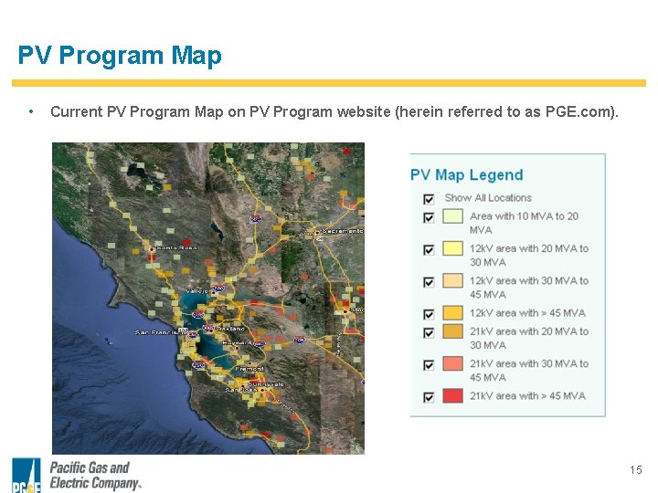PV Program Map • Current PV Program Map on PV Program website (herein referred
