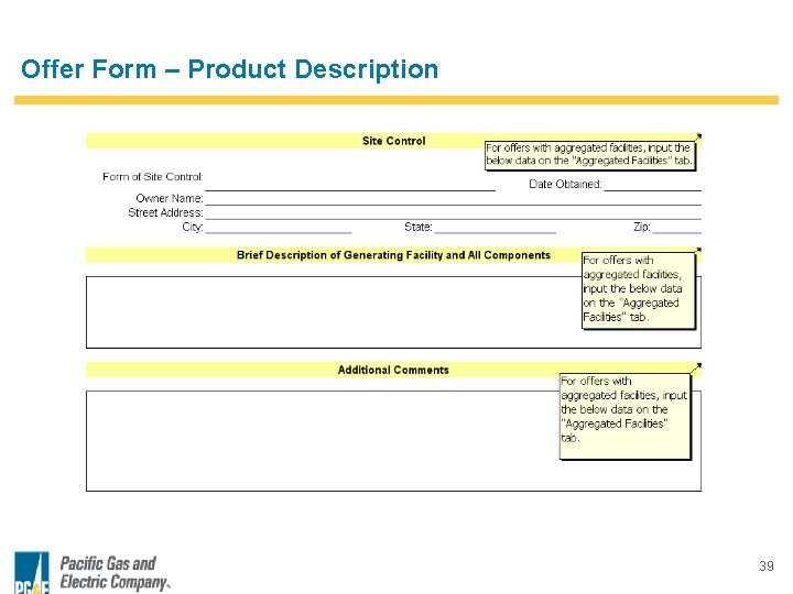 Offer Form – Product Description 39 