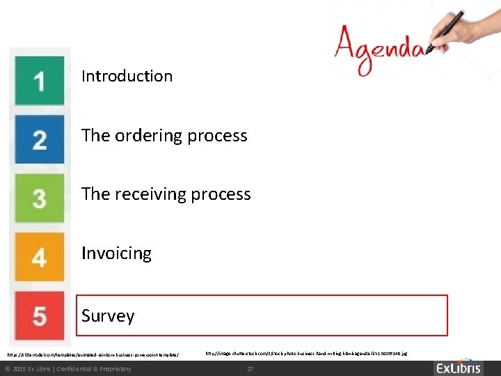 Introduction The ordering process The receiving process Invoicing Survey https: //slidemodel. com/templates/animated-rainbow-business-powerpoint-template/ © 2015