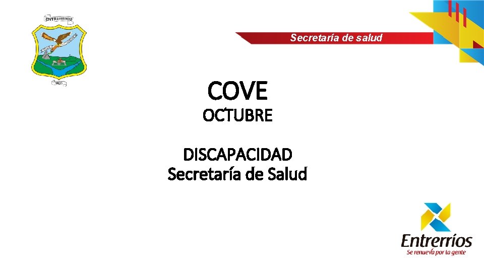 Secretaría de salud COVE OCTUBRE DISCAPACIDAD Secretaría de Salud 