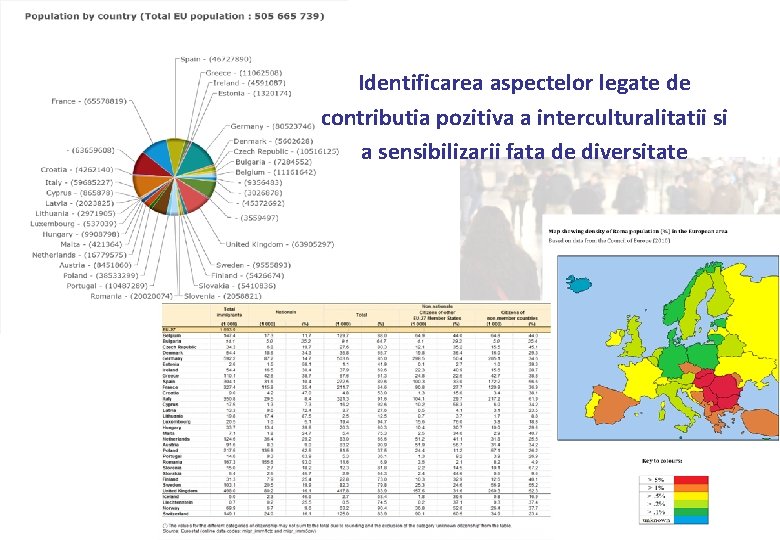 Identificarea aspectelor legate de contributia pozitiva a interculturalitatii si a sensibilizarii fata de diversitate