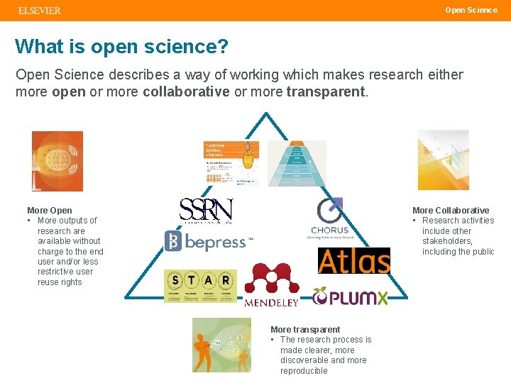 Open Science What is open science? Open Science describes a way of working which