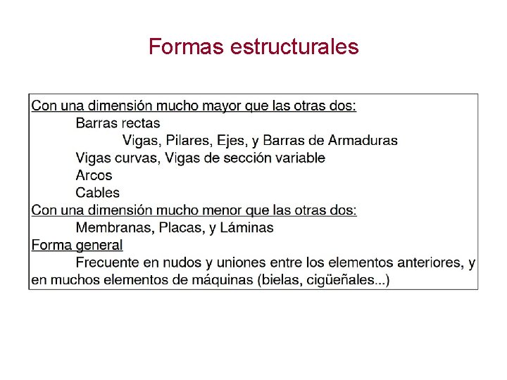 Formas estructurales 