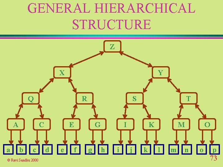 GENERAL HIERARCHICAL STRUCTURE Z X Y Q A a R C b c ©