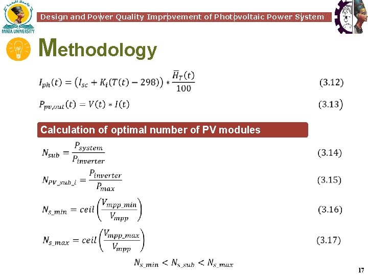 Design and Power Quality Improvement of Photovoltaic Power System Methodology Calculation of optimal number