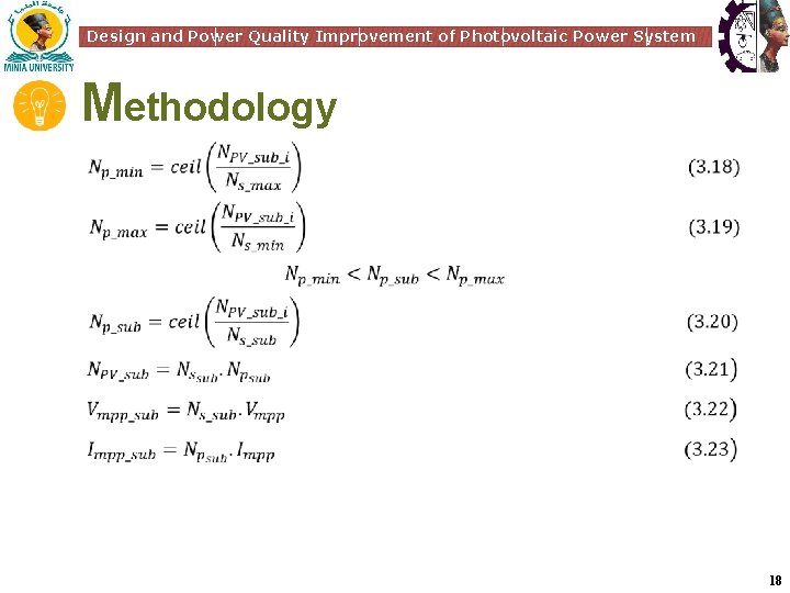 Design and Power Quality Improvement of Photovoltaic Power System Methodology 18 